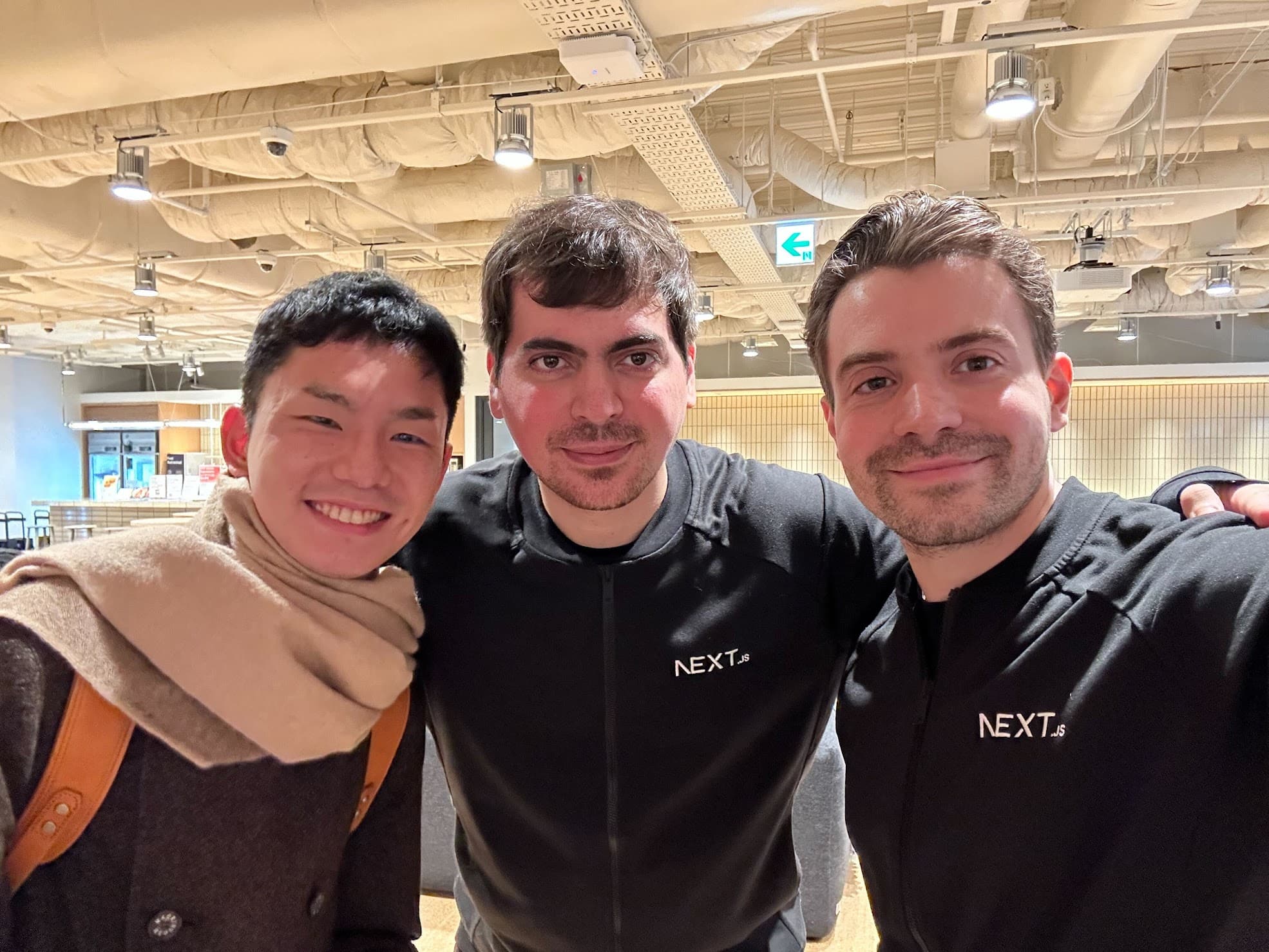Nicolas with a colleague at a Next.js event